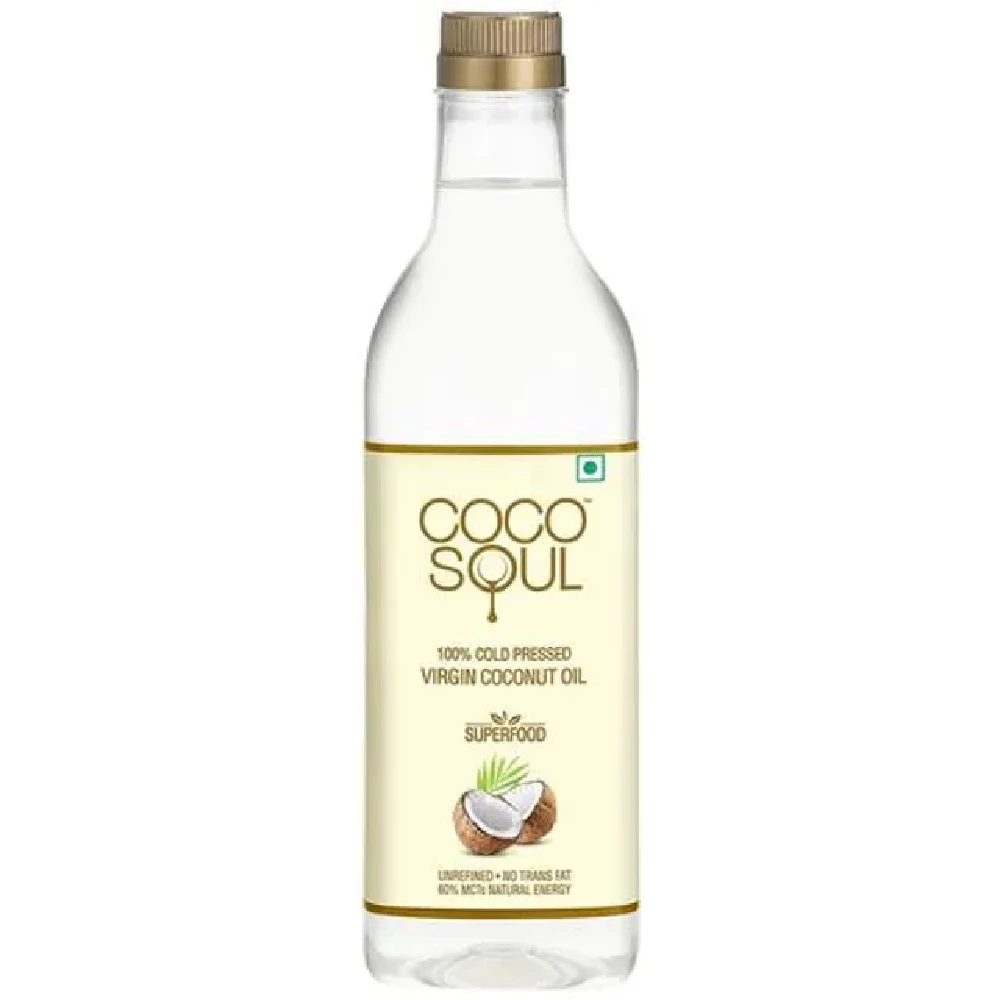 Coco Soul Cold Pressed Natural Virgin Coconut Oil, 1 L Bottle-1.webp